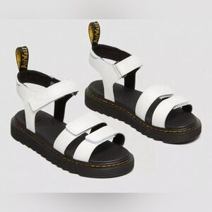 Dr Martens Kid Size 3 White and Black Sandals